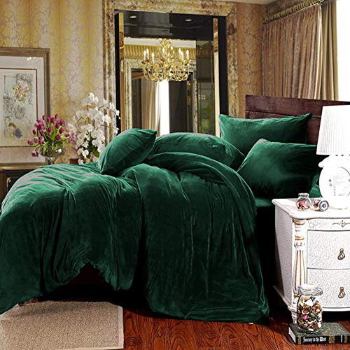 MALIKA® Premium warme Spannbettlaken Cashmere-Touch Bettlaken Jersey Fleece Spannbetttuch Laken, Farbe:Taupe, Größe:90-100 x 200 cm 7 Michorinee Winter Plüsch Bettwäsche Set 135x200 Cashmere Touch Flauschig & Warme Coral Fleece Uni Bettbezug mit Reißverschluss - Dunkelgrün | 135 x 200 cm + 80 x 80 cm