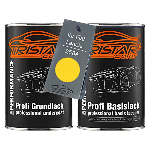 TRISTARcolor Pintura automotriz Set bote listo para pulverizar para Fiat/Lancia 258A Amarelo Indianapolis/Amarillo Indianapolis Fondo + pintura base 2,0 litros 2000ml