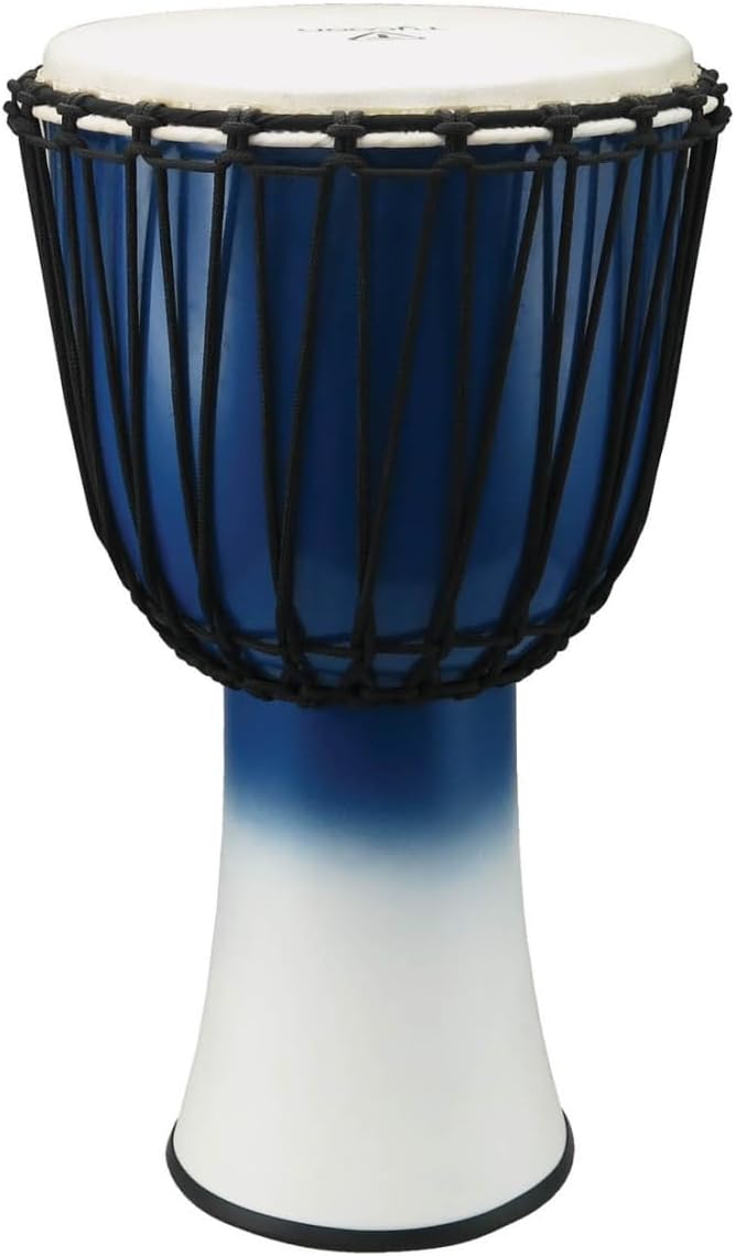 Tycoon Percussion 12 Fiberglass Rope Tuned Djembe Finish, Jamaican (Red/Yellow/Green) (TFAJ-12JC)