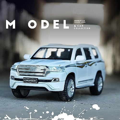 Image of 1:32 Scale Cruiser Toy Car for Kids Diecast Metal Cars with Light Sound Pullback Openable Doors