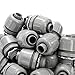 Noamus 30 Pcs Liquid Tight Connector, 1/2 Inch PVC Electrical Conduit Connectors, 180 Degree Straight NPT Non-Metallic Fitting for Home Kitchen Bathroom Outdoor Tubes Tools Supplies, Grey