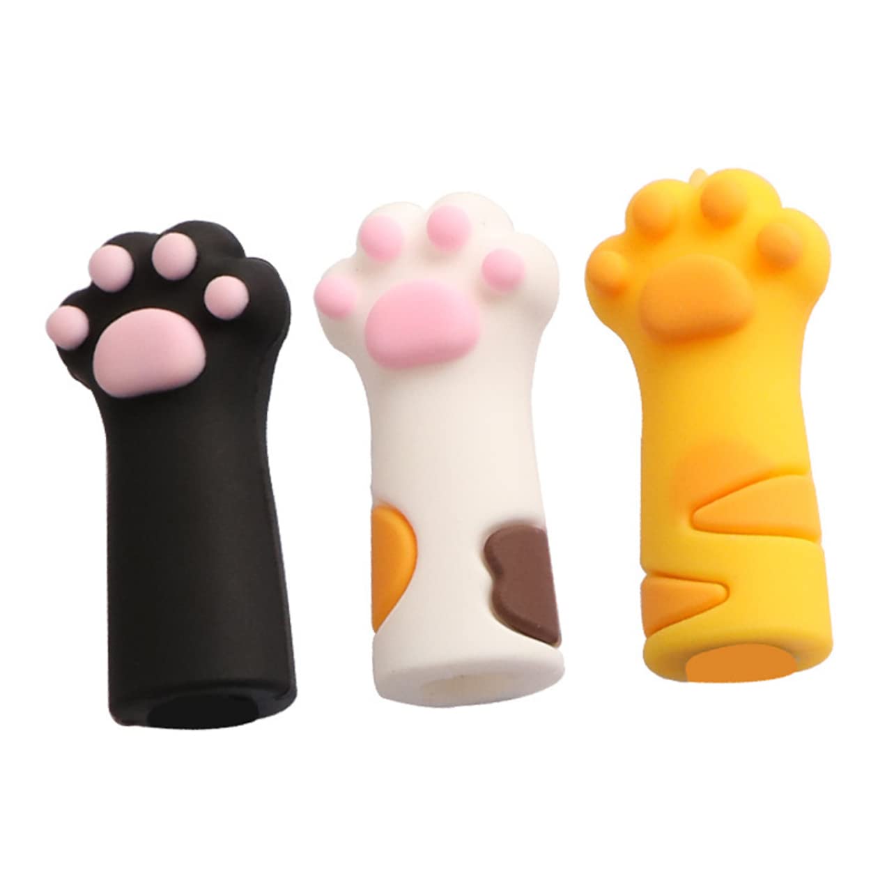 FOMIYES Nail Care Tool Covers Set 3pcs Cat Scissors Cuticle Nippers Protective Sleeve Tweezers Cap Scissor Cap