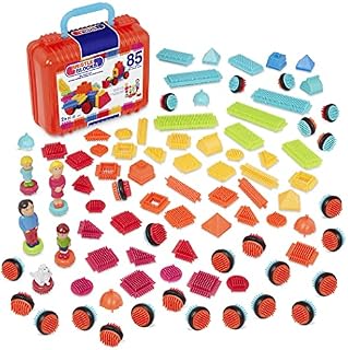 Bristle Blocks 3071Z 85PC Big Value Case Toy Bristle Building Blocks, Various, 85-Piece