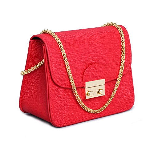 Buy TOYOOSKY Leather Small Cross Body Purse Crossbody Bag Black Red Evening  Party Wedding Clutches Shoulder Bag at Amazon.in