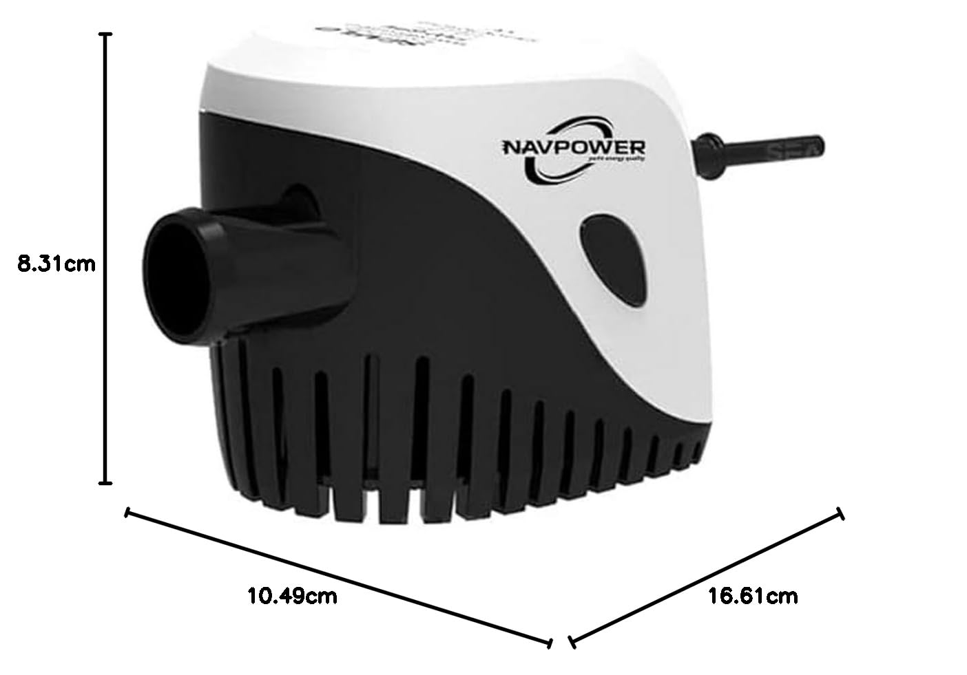 Navpower Pompa di Sentina Automatica sommergibile con Galleggiante Incluso - 12 v 750 GPH (47.3 Litri/Minuto) Smontabile e Facile da Pulire - Barche Gommoni Camper Giardino Vela