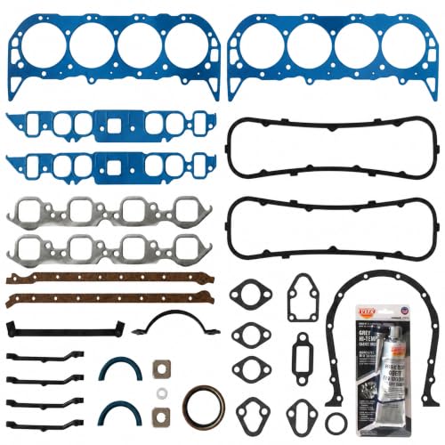 Image of PartsFlow Full Complete Gasket Set OE# 260-1009, 260-1270, KS2679, KS2618 | Compatible with BBC 454 427 396, Chevy C30, GMC, Pontiac, 7.4L,6.6L V8 1965-1979; head gasket set; head gasket kit