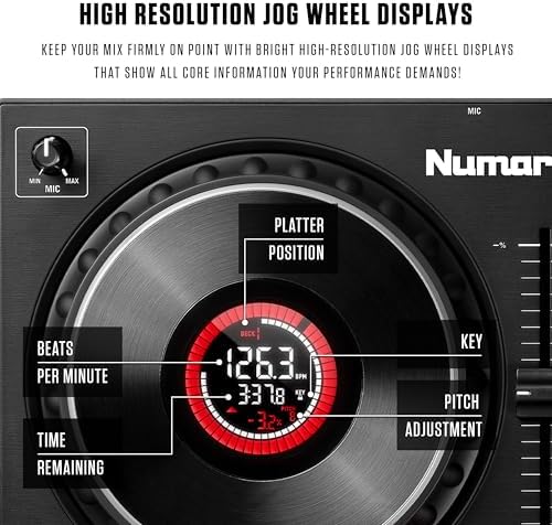 Numark Mixtrack Platinum FX - DJ Controller For Serato DJ with 4 Deck Control, DJ Mixer, Built-in Audio Interface, Jog Wheel Displays and FX Paddles 6