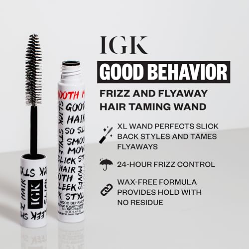 IGK Good Behavior Frizz & Flyaway Hair Taming Wand – Lightweight Gel Control Stick for Smooth, Sleek Hair, Anti-Frizz Styling, 0.24 oz - Image 3