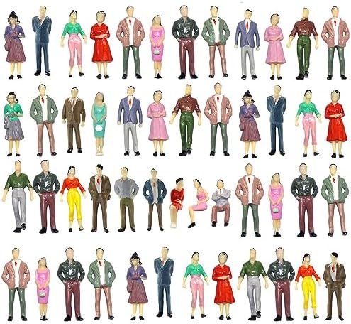 Lot De 130 Figurines Peintes à L'échelle 1:48 - Personnages Peints - Passagers - Paysage