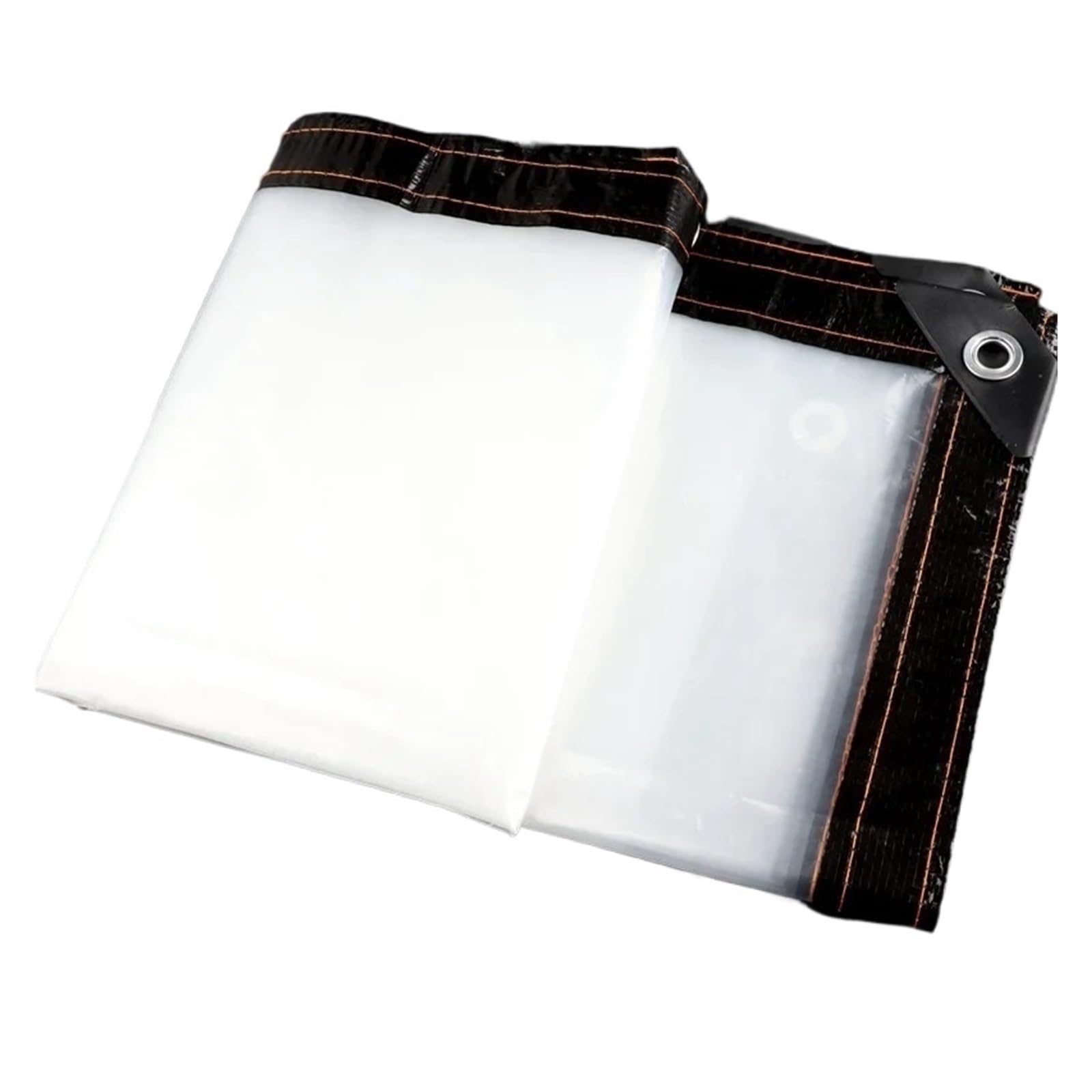 1pc 0.1mm Transparent Tarpaulin Greenhouse Film Waterproof Cover Balcony Rainproof Shade Sail Garages Canopy(0.1mm Black Edge,1x2m)