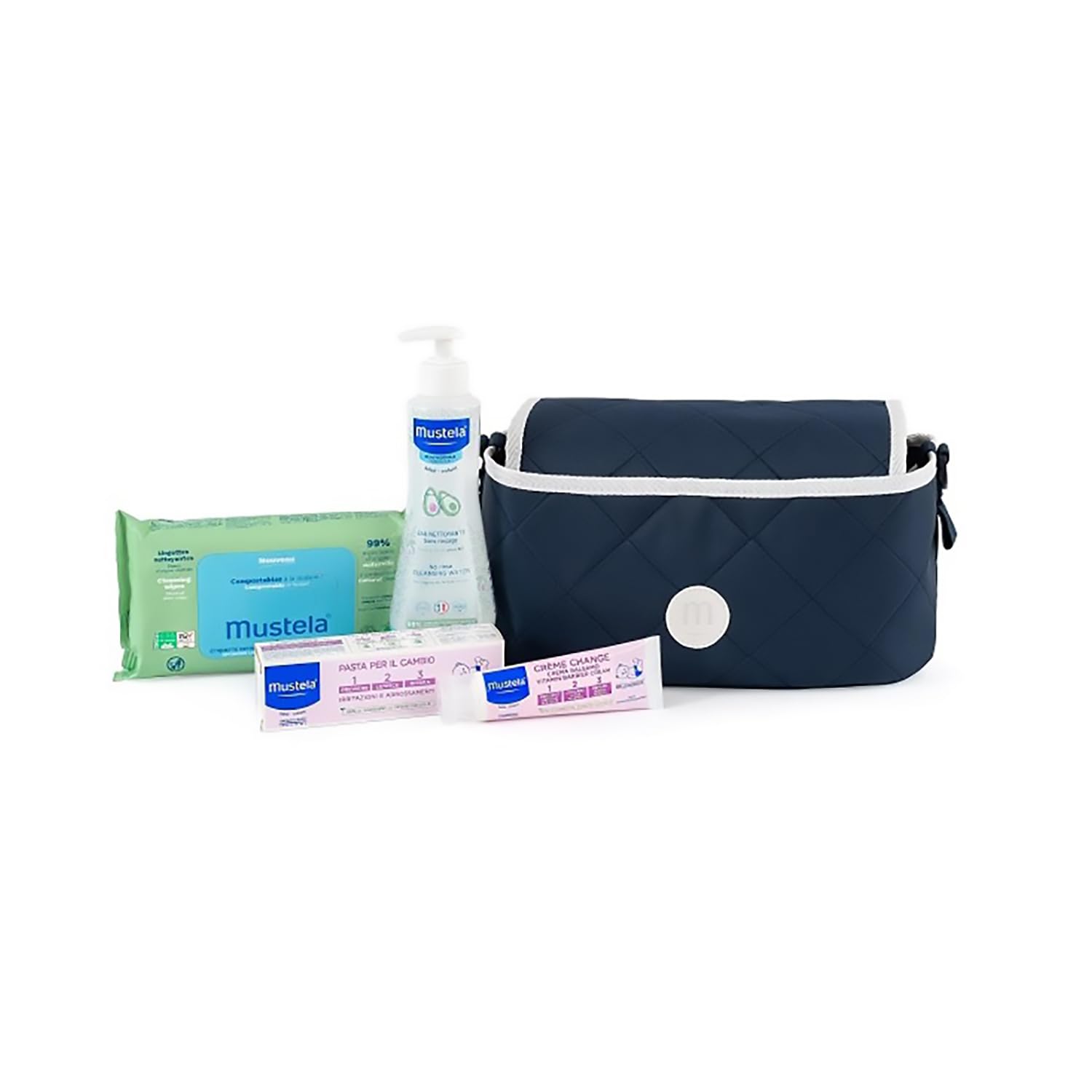 Organizer da Passeggino, Borsa Portaoggetti in Blu Navy, con Chiusura Protettiva e Ganci per Fissaggio