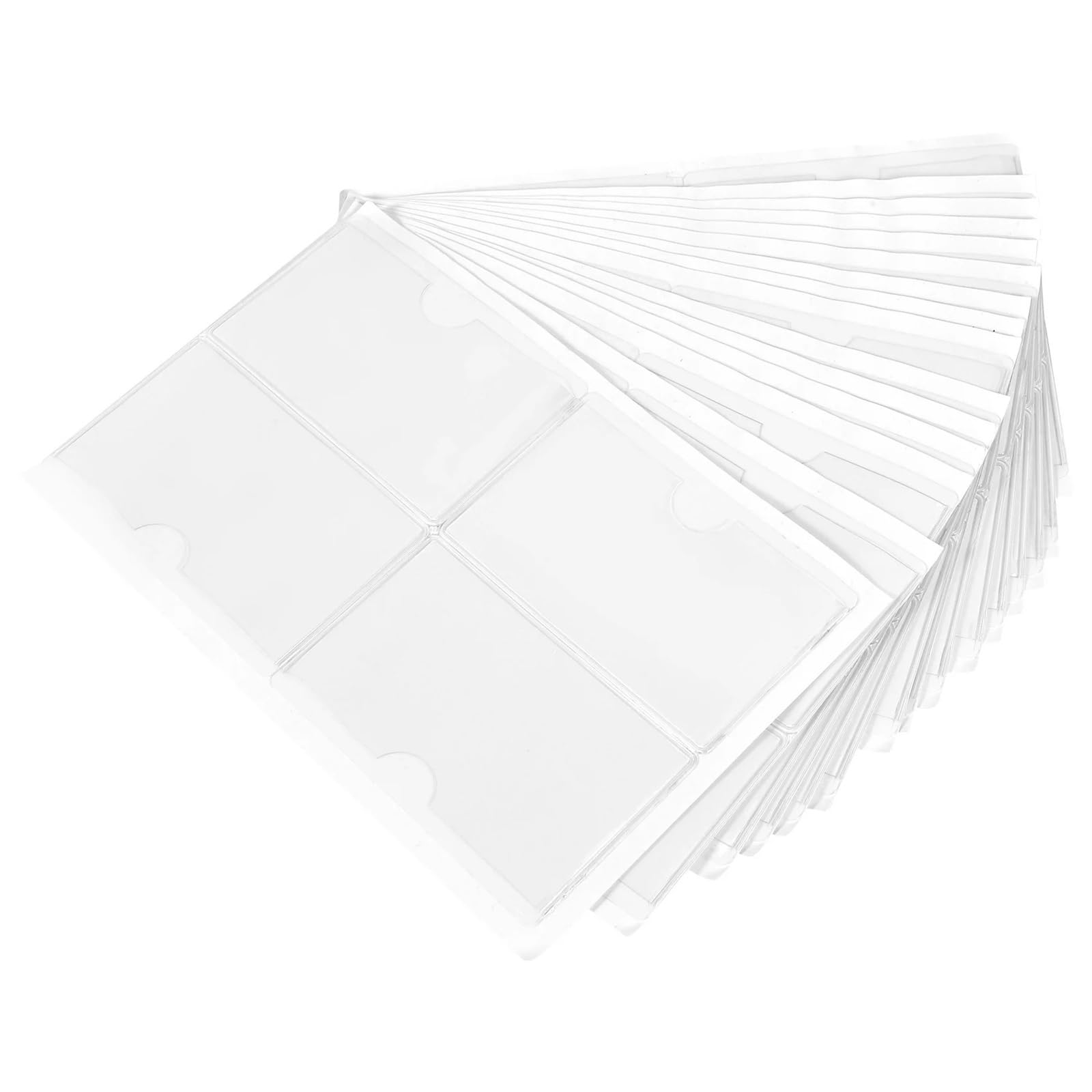 Hzomif 150 Pcs Clear Self-Adhesive Label Holder Card Pockets - Top Open