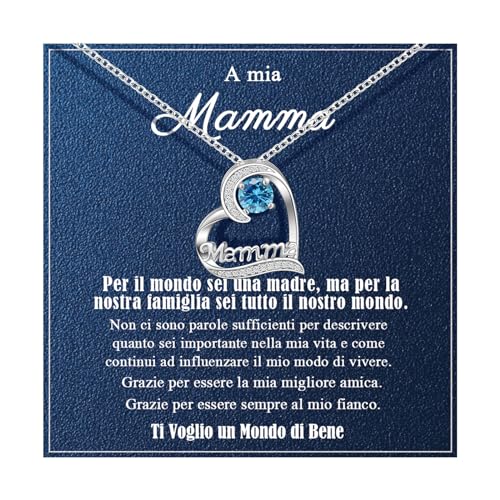 VGWON Regalo Mamma, Regalo Mamma Compleanno, Collana Donna per Madre, Festa Della Madre Idee Regali, Gioielli per Natale per Donna 391