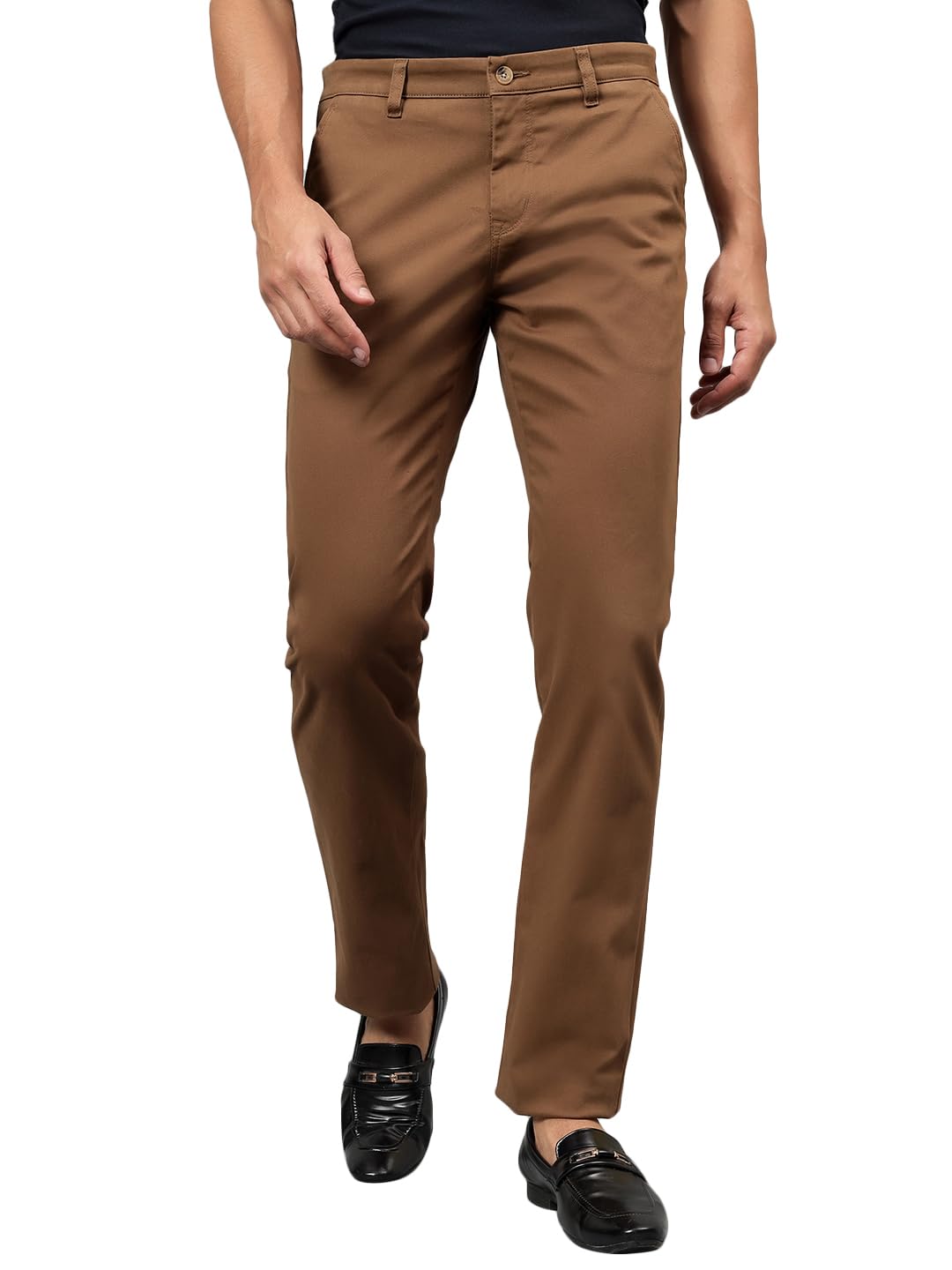 cantabil Men Solid Non Pleated Regular Fit Mid Rise Casual Trousers for Men | Casual Pants for Men | Casual Wear Regular Fit Trousers for Men (P_MTRC00180)-picture-29