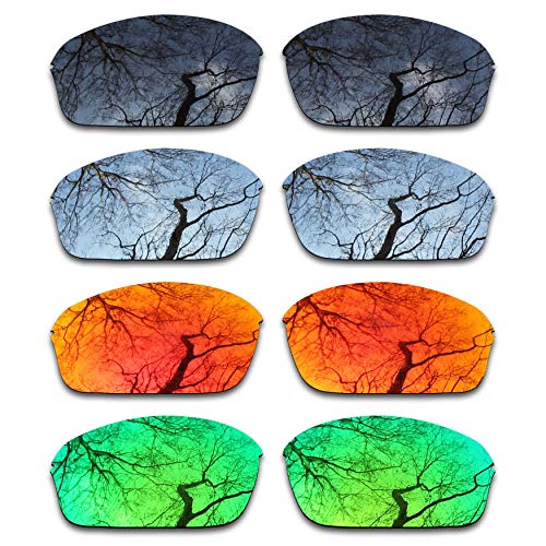 ToughAsNails Set of 4 Polarized Replacement Lenses for Oakley Half Wire 2.0 Pack-BSFE2