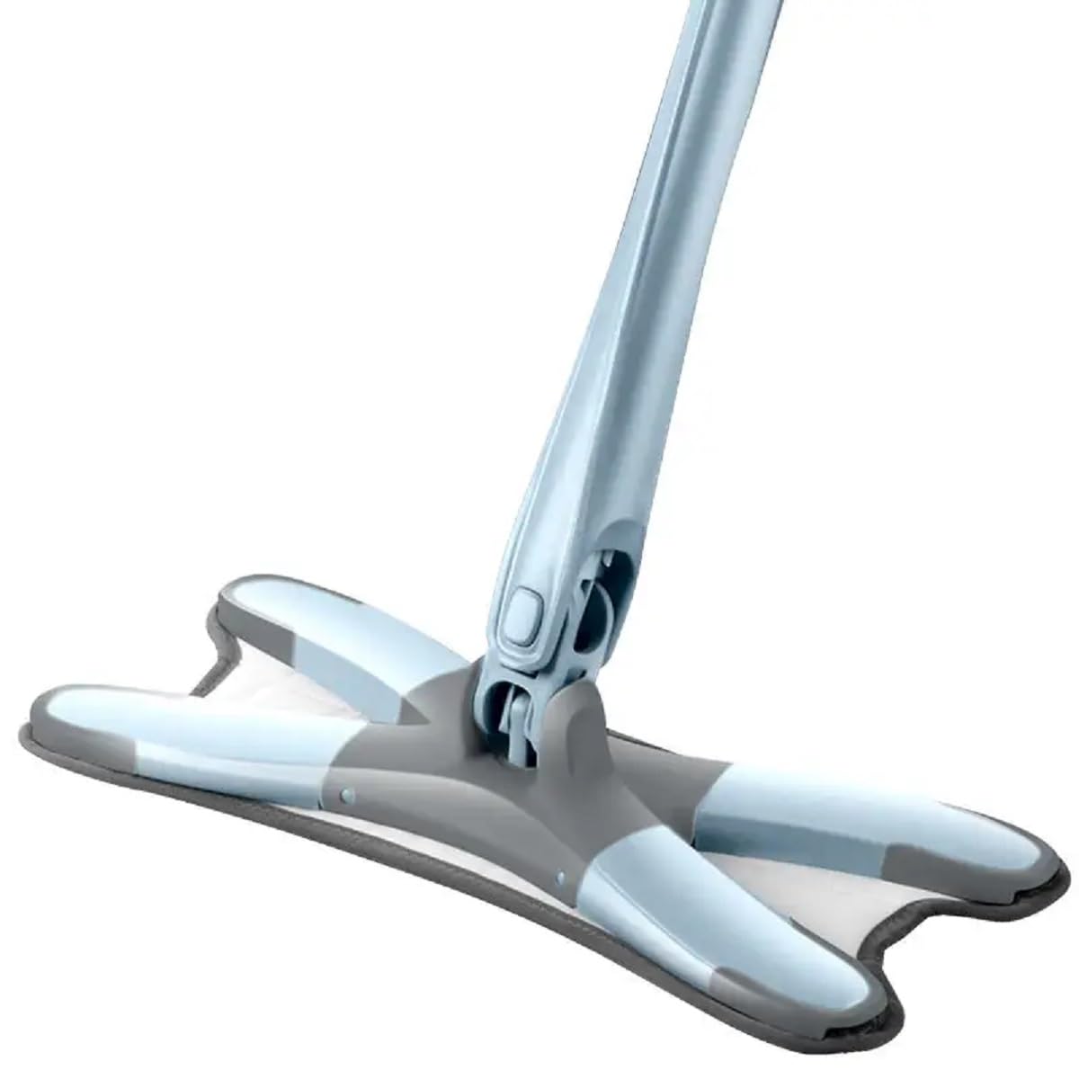 JIALTO X-Type Microfiber Floor Cleaning Mop and Hand-Free Wash Self Wringing Flat 360 Degree, Home & Kitchen, Tile Floors Cleaning Mop, & Dry Wet Mop Hands-Free Manual Extrusion Household Tool, Stainless Steel & Plastic