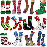 Kiddokids 12 Pairs Christmas Socks Bulk for Family, Unisex Soft Cotton for Warm Xtmas, Fun Holiday, Birthday Gift