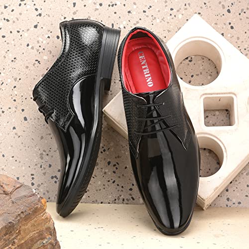 Image of Centrino Men's Glossy Formal Lace-Up Shoes | Comfort and Quality in Sleek Design | Perfect for Parties and Formal Dress |Stylish & Elegant Design |Premium Craftsmanship, Ideal for All-Day Wear (8232)