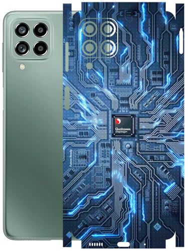 Image of AtOdds - Full Body Back Screen Guard Protector Film - Lamination Wrap Skin Sticker Compatible with Samsung Galaxy M53 (5G) | Scratchproof Matte Finish (Circuit)