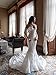 Mermaid Wedding Dresses for Bride Ivory Wedding Gown with Detachable Sleeve Lace Appliques Boho Bridal Gowns US4