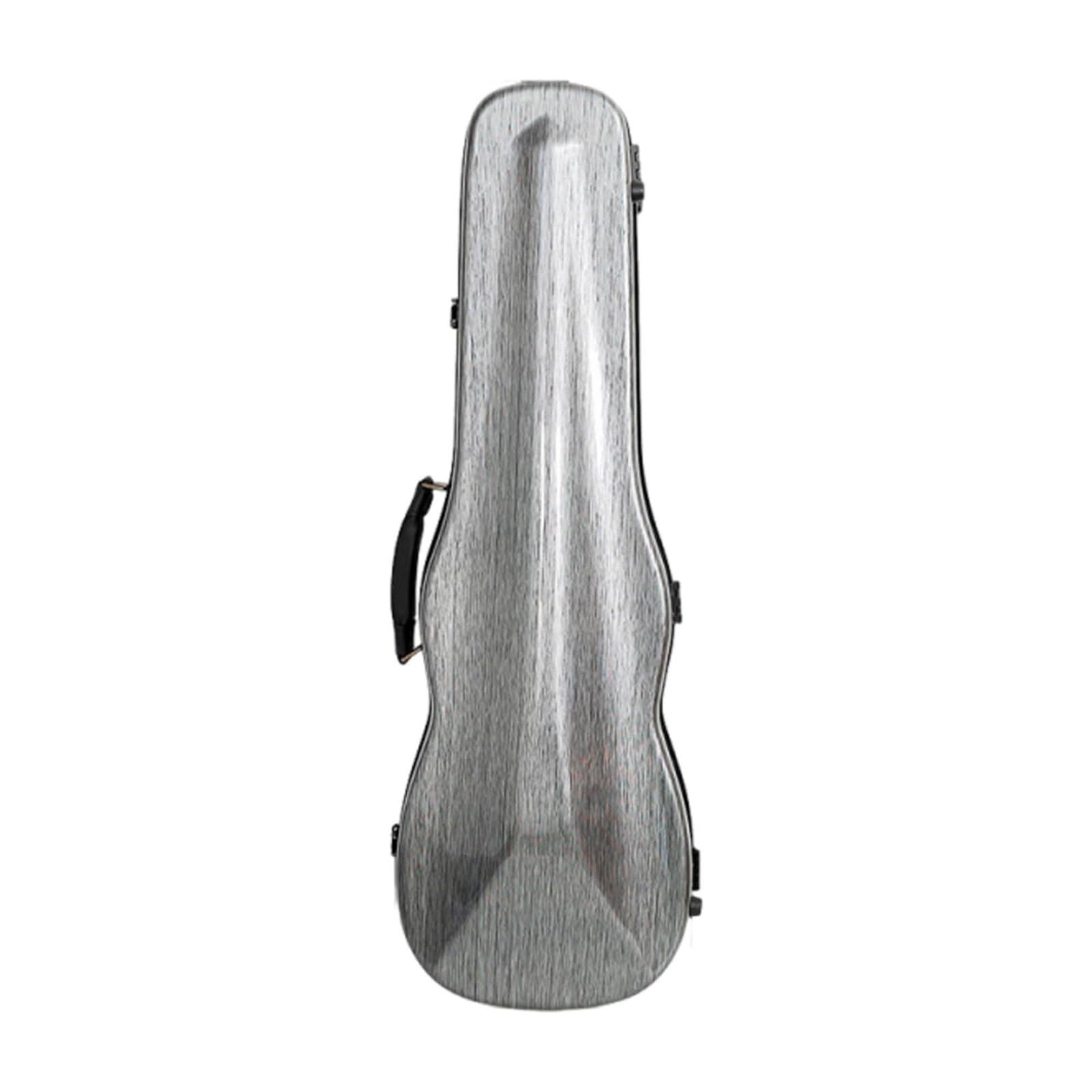 Estuche de Violín Carbono Fibra Compuesto Adulto Transporte Seguro Interior Acogedor Absorbe Impactos para Viajes Ensayos Conciertos Uso Diario 4/4, Negro, Triángulo Cepillado