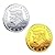 2Pcs 2020 Donald Trump Gold Coin Set, Gold & Silver Plated Collectible Coin of 45th President of The United States