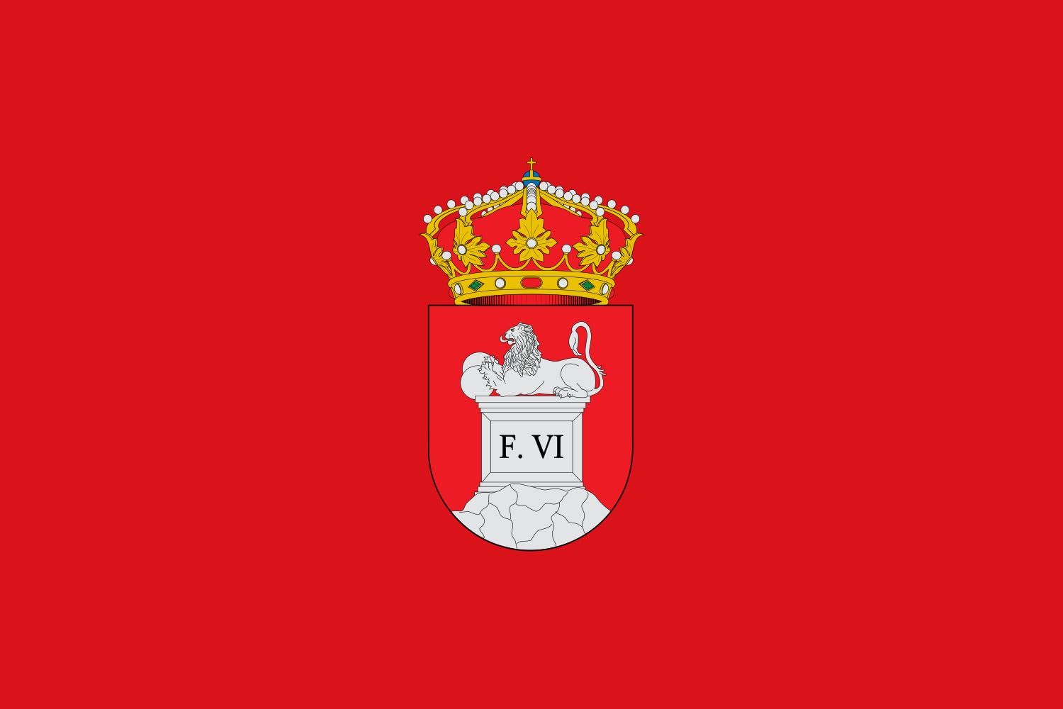 Drapeau Guadarrama de qualité supérieure avec blason espagnol traditionnel