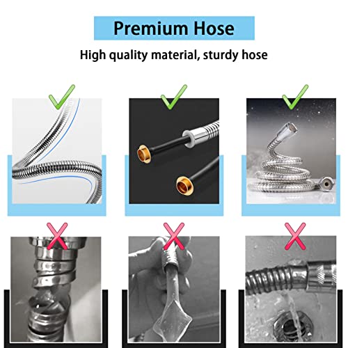 Handheld Shower Head With Hose,Lonaney Turbo Fan Shower, Detachable Shower Head, Vortex Turbocharged Shower Head, Hydro Jet Shower Head Kit For Low Water Pressure #TOP6