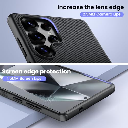 Image of Nillkin Samsung Galaxy S25 Ultra MagSafe Case, Military-Grade Protection, Slim Soft Bumper Protective Cover with Magnetic Mount, Shockproof Protective, TPU+PC Phone Case Black | Military-Grade Protection, Slim Soft Bumper, Protective Cover, with Magnetic Mount, Shockproof Protective, TPU+PC Phone Case