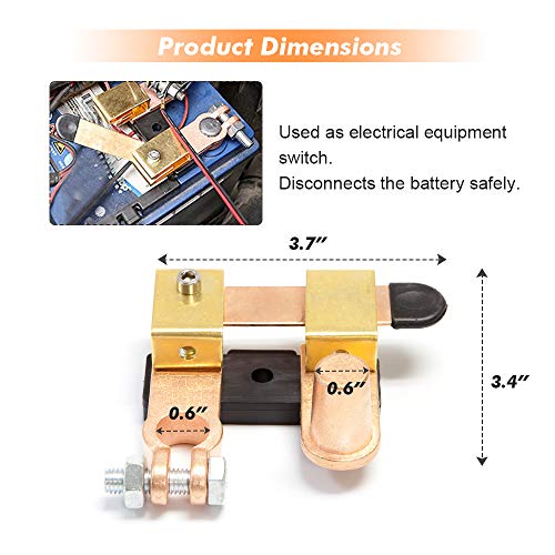 A Abigail A5206C Top Post Negative Battery Disconnect Switch 12V / 24V 250/750 Amps Knife Blade Isolator Power Cutoff Switch thumb #5