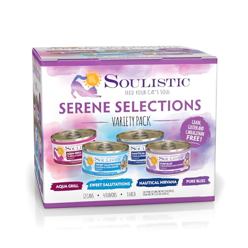 Soulistic Originals Wet Cat Food Serene Selections Variety Pack 3oz Can Pack of 12