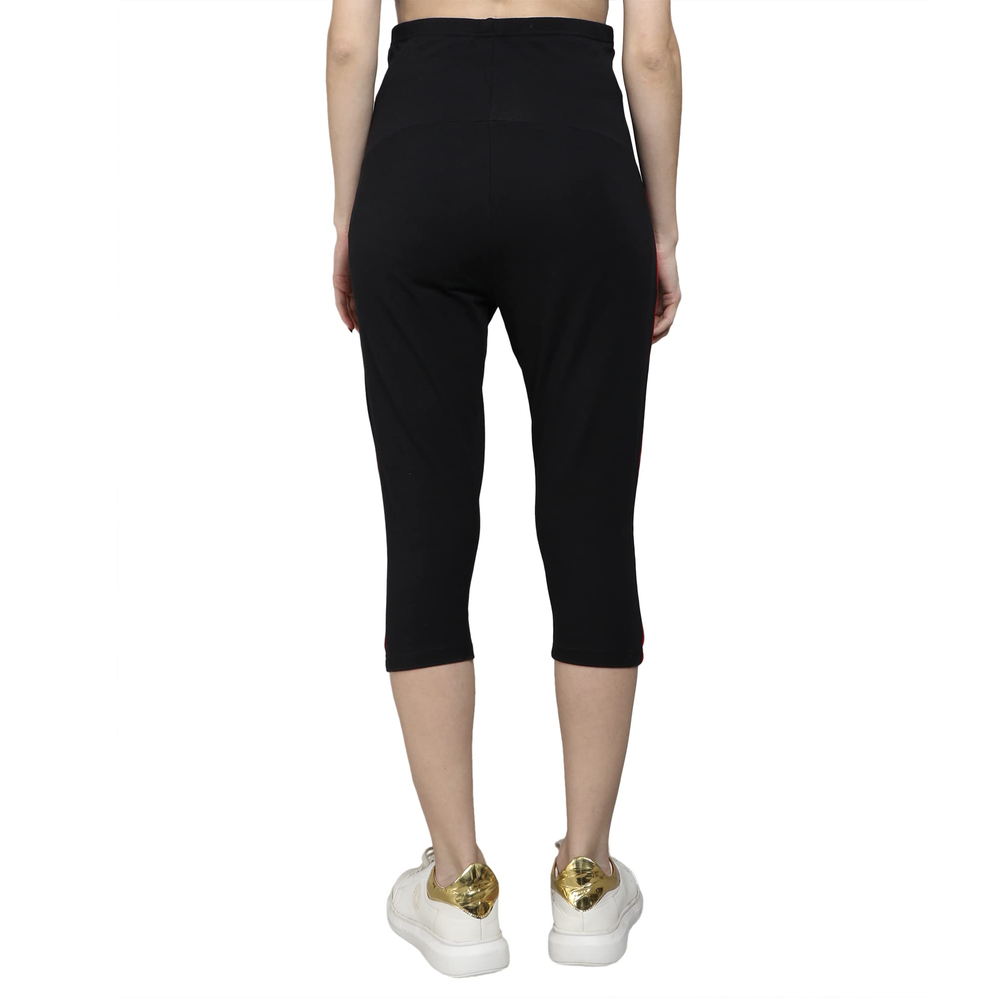 Sillyboom Women's Comfort Fit Maternity Yoga Pants Capris for Women Pregnancy Pants Over-Belly Design and Elastic Waistband for All Moms to Be (Black, XL) - Image 7 thumbnail