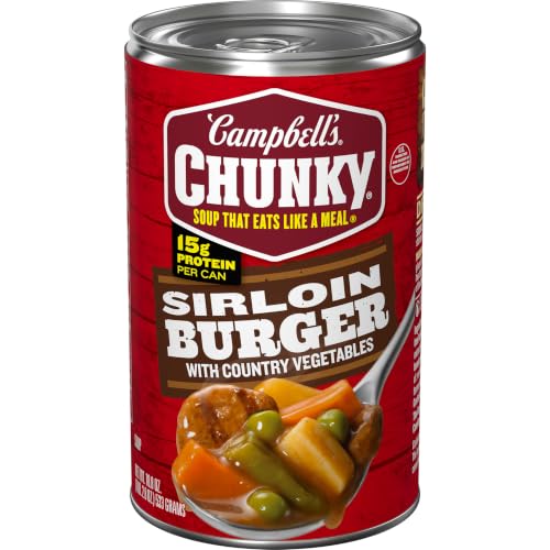 Campbell's Chunky Sirloin Burger with Country Vegetables Soup, 18.8 oz Can