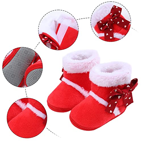YHEGHT Toddler Boys and Girls Plush Snow Booties Warming Shoes Baby Soft Boots Infant Baby Shoes 18m