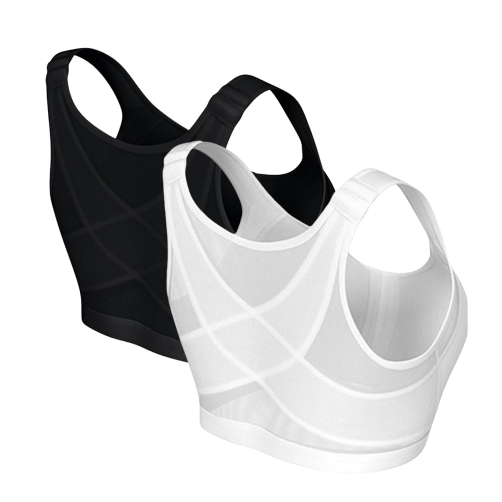 Women's Offbeat Underwired Demi Moulded Diving Bra Forme Science Bra Posture Correcting Women's Front Closure Posture Wireless Back Support Full Coverage Sports Bra of 2 Woman Bras