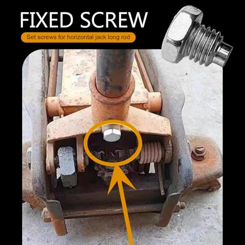 Image of Shakas 3 PCS Floor Jack Handle Bolt, 3 Ton 4 Ton Horizontal Top Pressure Rod Fixed Screw, M12 x 1.75 Rust-proof Reclining Roof Handle Repair Accessories, for Cars Floor Jack Tiny Spare Parts (Silver)