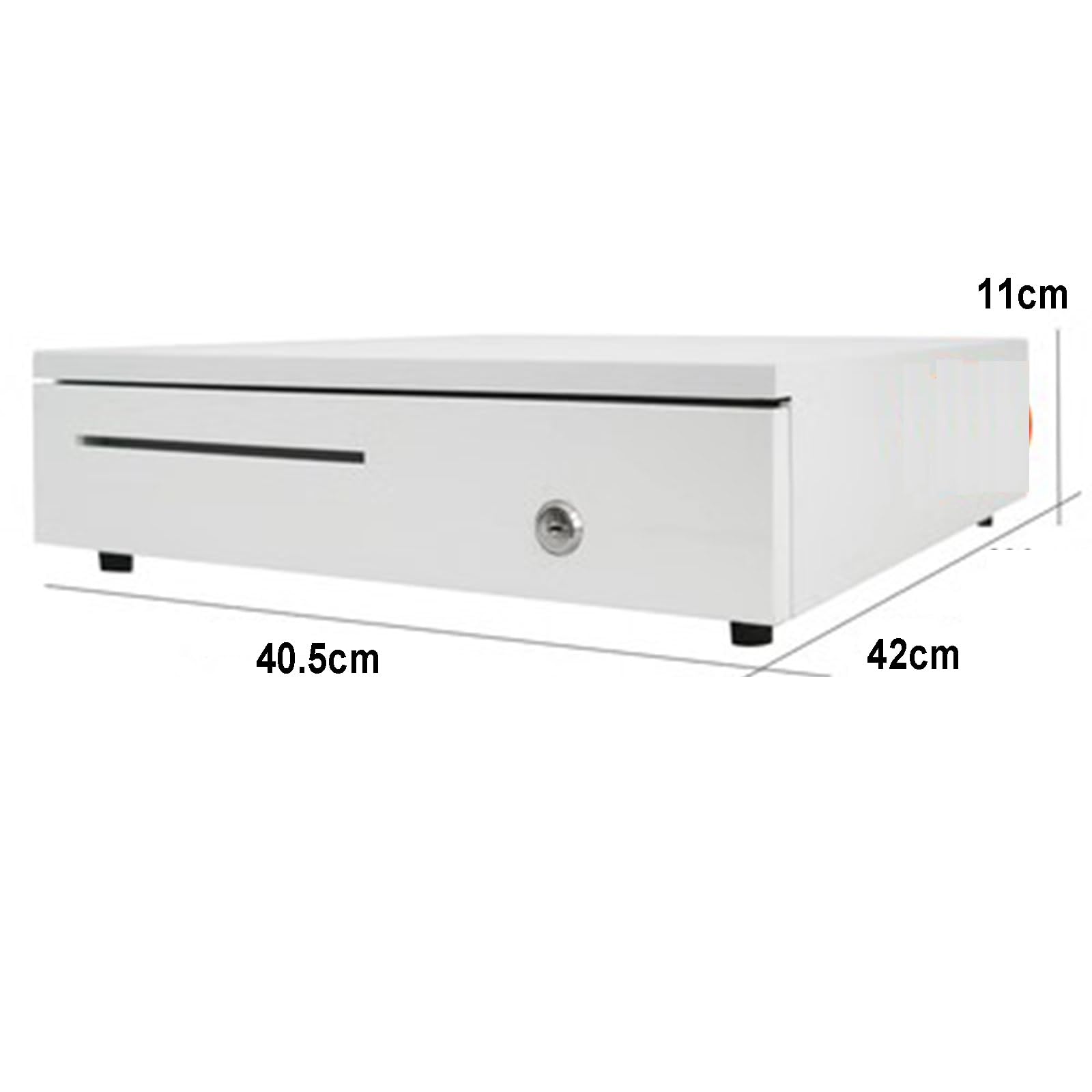 Caja registradora de supermercado, Cajón de Caja registradora con Bandeja extraíble for Monedas y Apertura automática for Sistemas Punto Venta(Bianco)