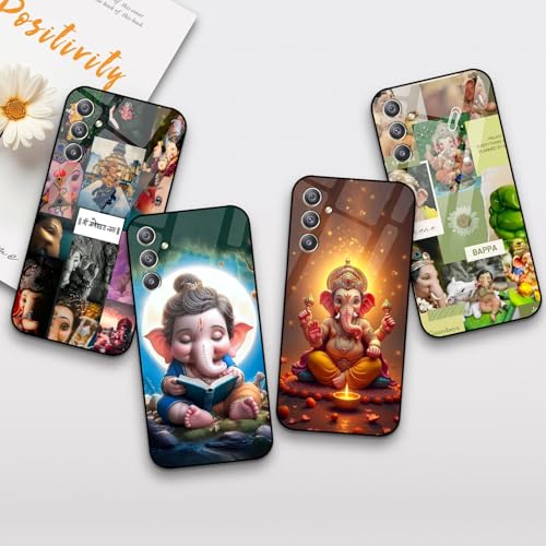 Image of COLORflow Back Cover Compatible with Samsung Galaxy A34 5G | Ganesh Ji, Lord Ganesha Customized | Shockproof TPU Bumper with Camera Protection Back Cover Compatible with Samsung Galaxy A34 5G