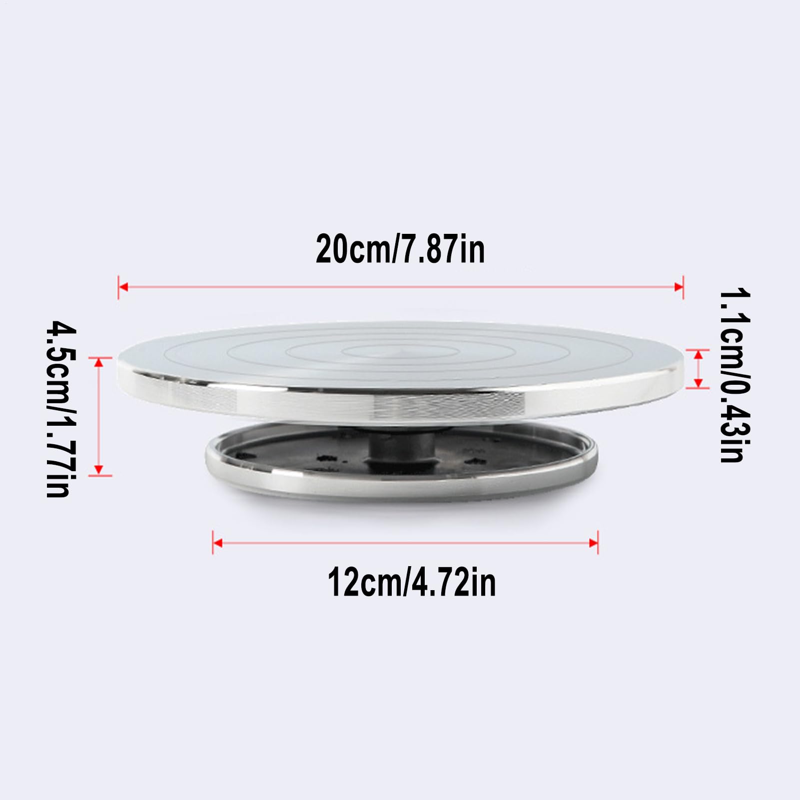 Tornio Da Ceramica GAESHOW – Piattaforma Girevole In Metallo 25 Cm, Con Base Antiscivolo E Cuscinetto A Sfera. Perfetto Per Scultura, Modellismo E Decorazione!