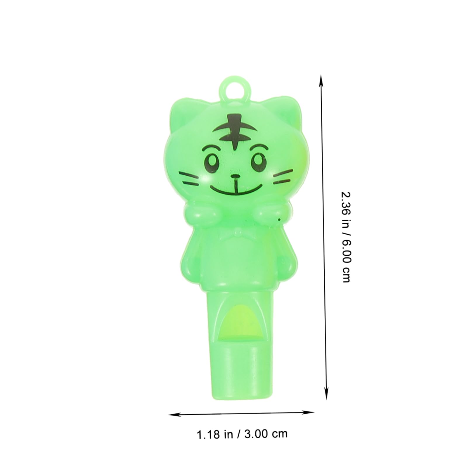 SUPVOX 10Pcs Cat Pattern Whistles with Lanyard Plastic Cheerleading Props for Sports Events Camping and Parties Brightly Colored for Adults