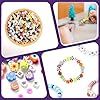 1000PCS Polymer Clay Beads for Bracelet Making, 24 Style Sports Charms incl. Baseball Basketball Soccer Football Rugby Volleyball, DIY Jewelry Making Supplies Kit #1