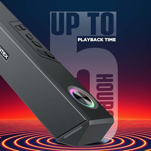 Image of Intex Beast Pro 20X Soundbar 20W Output with RGB Light | Bluetooth 5.0, USB, AUX, TF Card, TWS Pairing, Type-C Charging, 10 Hours Playback, Portable Home Audio Speaker System