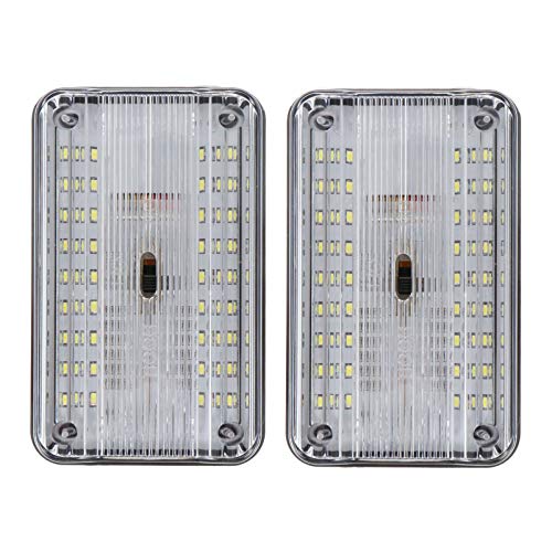DINHEAROM Lot De 2 Lampes De Lecture Led Plafonnier Voiture 12 v Éclairage Intérieur Auto 36 Led Économie D'énergie Éclairage De Carte Et Coffre Voiture