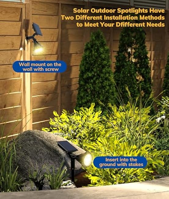 Solar Spot Lights Solar Spotlights 4 Pack Warm White