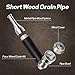 SEMKONT Portable Mini Short Realistic Wood Grain Pipe with Maintenance Tool Accessories Kit (2 Pack)