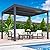 Louvered Pergola 10'x12', Full Aluminum Outdoor Pergola with Adjustable Rainproof and Gutter System, Hardtop Gazebo for Patio, Deck, Garden, Yard, Black