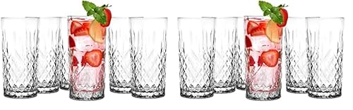 Glasmark Krosno Wassergläser 6er Set Kristall Effekt