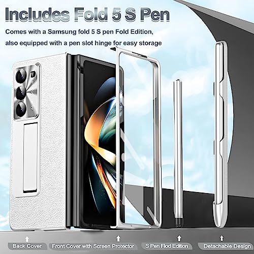 Funda con S Pen para Samsung Galaxy Z Fold 5 con protector de pantalla 2