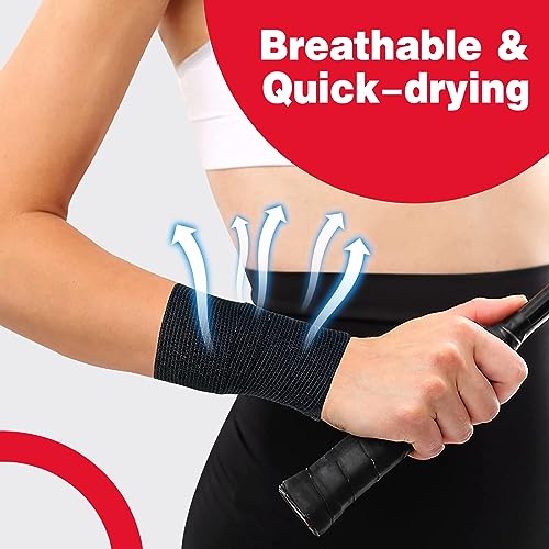 Image of AZEN 8 Pack Self Adhesive Bandage Wrap, 2 inch X 5 Yards Elastic Cohesive Bandage Wrap, Black Athletic Tape, Vet Wrap, Ankle Tape, Tattoo Grip Tape Wrap