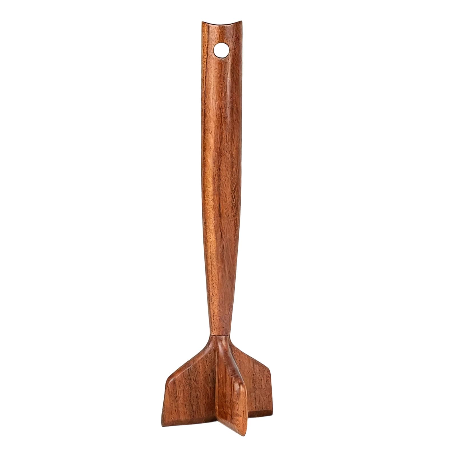 MALSSE Lasting Wooden Ground Meat Mixer Potato Smasher Puree Maker with Extended Handle for Easy Control While Cooking 8.5 Inch Length Avocado Masher Tool